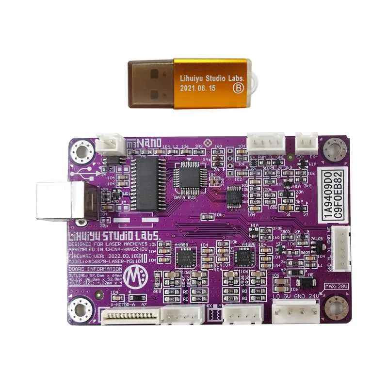 KIT SISTEMA DE CONTROL M3 JULONG LASER CNC PLACA MADRE + DONGLE