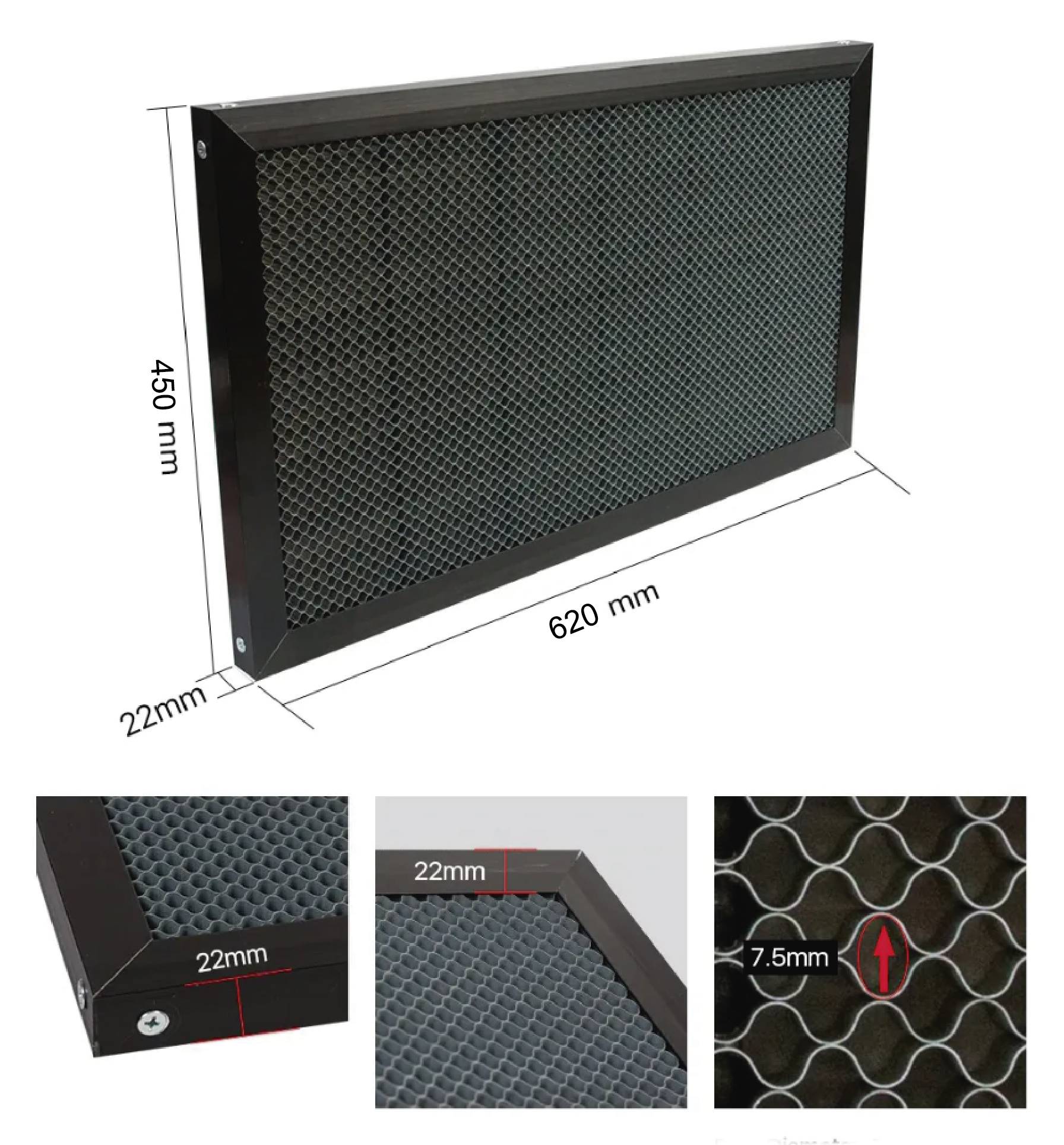 MESA PANAL DE ABEJA PARA LASER CNC 600 X 400 - HONEYCOMB TABLE