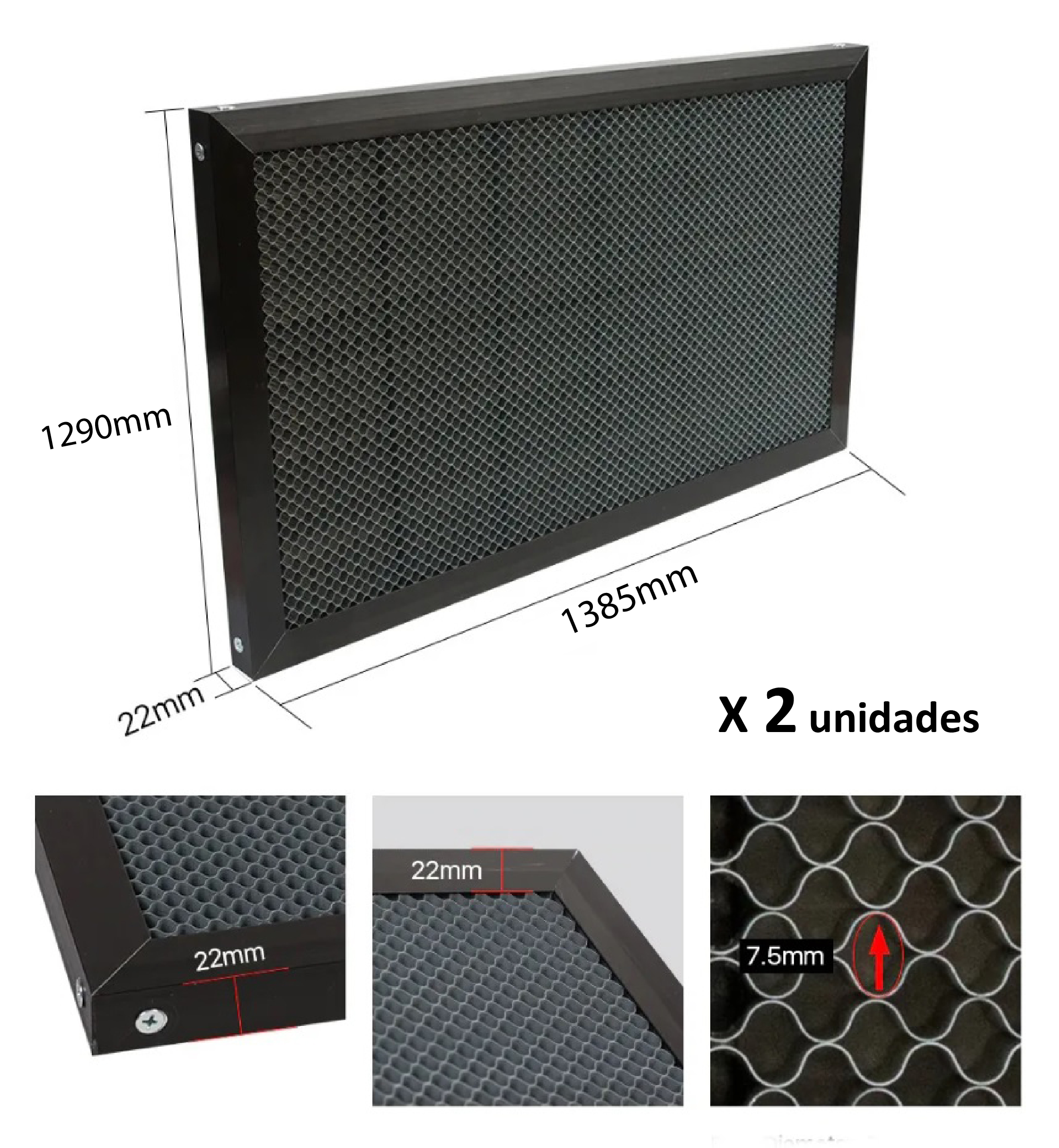 MESA PANAL DE ABEJA PARA LASER CNC 1300 X 2500 - HONEYCOMB TABLE