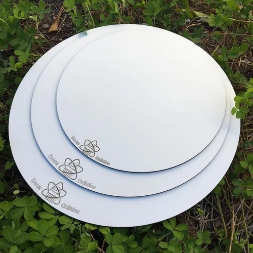 Bases Circulares Para Tortas en MDF Durolac de 3mm, Con Logo Por Mayor (Pack 10 unid.)