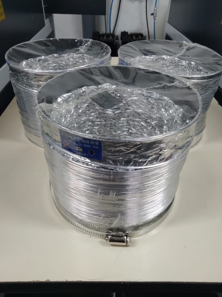 DUCTO DE ALUMINIO FLEXIBLE 150MM DE DIAMETRO PARA EXTRACCION LASER CNC