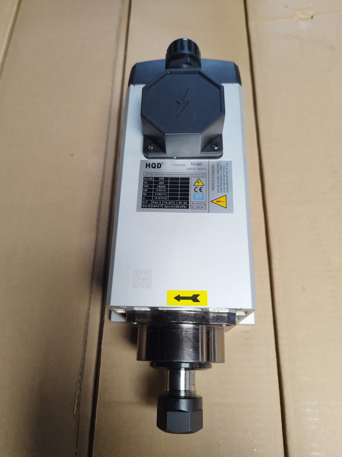 HUSILLO REFRIGERADO POR AIRE ER20 DE 3,5 KW Y 18.000 RPM