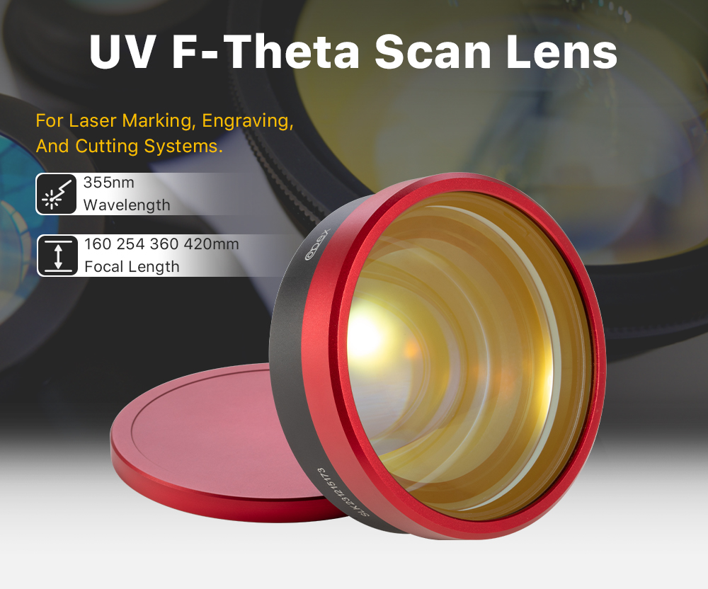 LENTE PARA MAQUINA LASER UV 5W AREA DE TRABAJO 200MM